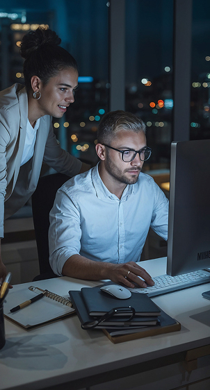 Naman IT Services team working on web design